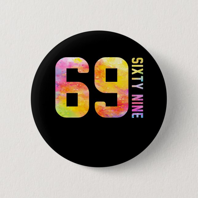69-jähriges neunundsechzig button (Vorderseite)