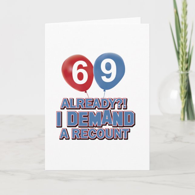 69. Lebensjahr Karte (Vorderseite)