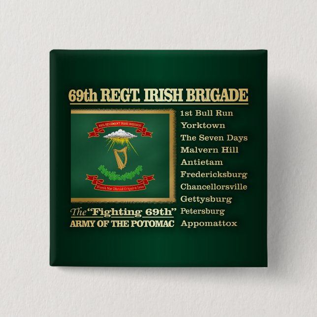 69. Regiment, Irish Brigade (BH) Button (Vorderseite)