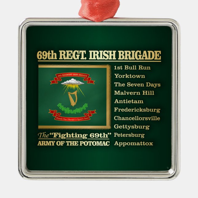 69. Regiment, Irish Brigade (BH) Ornament Aus Metall (Vorne)