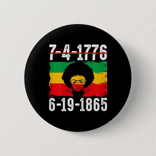6-19-1865 Monat der schwarzen Geschichte Afrikas 1 Button (Vorderseite)