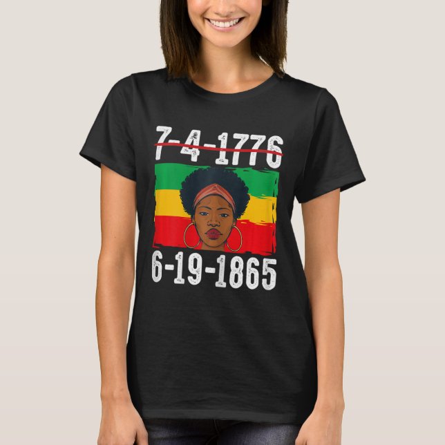 6-19-1865 Monat der schwarzen Geschichte Afrikas T-Shirt (Vorderseite)