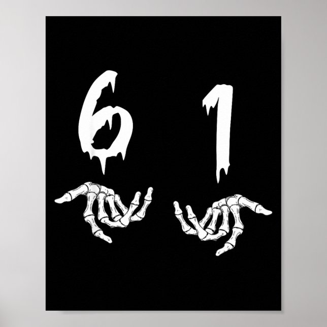 6 1 Six Swan Funny New Slang Six One 61  Poster (Vorne)