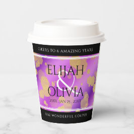 6. 33. 47. 48. Geburtstag von Amethyst Pappbecher