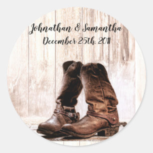 6 - 3" Bevorzuge Stickers Boots Country Rustic Wes