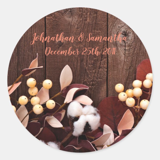 6 - 3" Bevorzugen Sie Aufkleber Baumwollzweig auf  (Vorderseite)