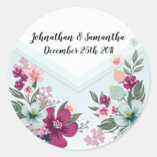 6 - 3" Bevorzugen Sie Stickers Tropical Blume auf 