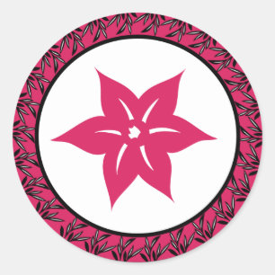 6 - 3" Bevorzugen Sticker Pink und Schwarz Wild Bl