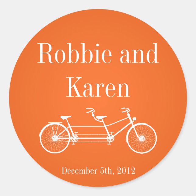 6 - 3" Bevorzugen Stickers Whimsical Orange Doppel (Vorderseite)