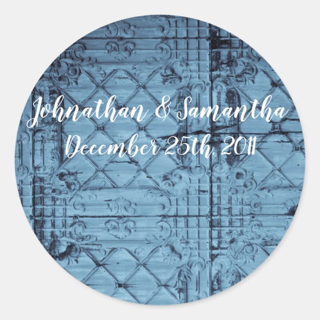 6 - 3" Bevorzugen von Aufklebern Rustikale Zinndec Runder Aufkleber (Vorderseite)