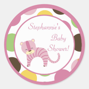 6 - 3" Bevorzugung Stickers Jungle Queen Tiger Saf