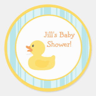 6 - 3" Bevorzugung Stickers Rubber Ducky Bubbles