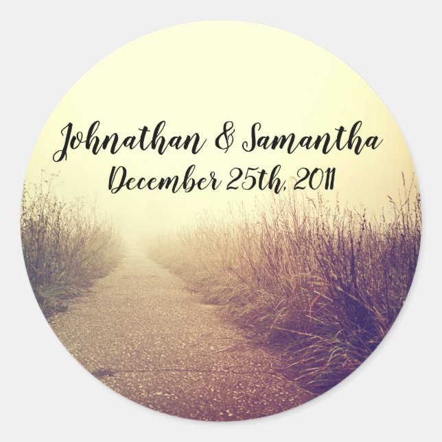 6 - 3" Bevorzugung Stickers Sunrise Pathway Pat (Vorderseite)