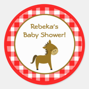 6 - 3" Bevorzugung von Stickers Red Barn Farm Anim