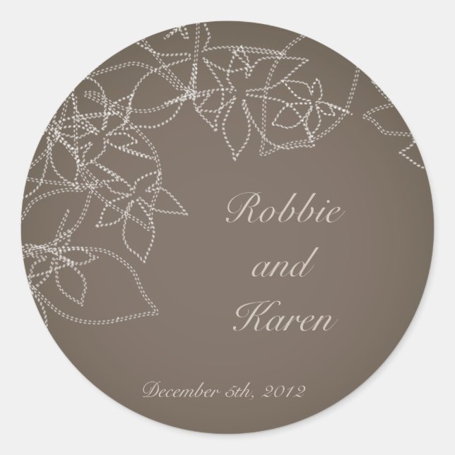 6 - 3" Gefallen Sticker Herbst Blütenfallen grau (Vorderseite)
