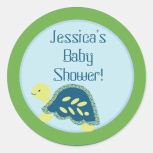 6 - 3" Gefallen Stickers Blue Sea Turtles