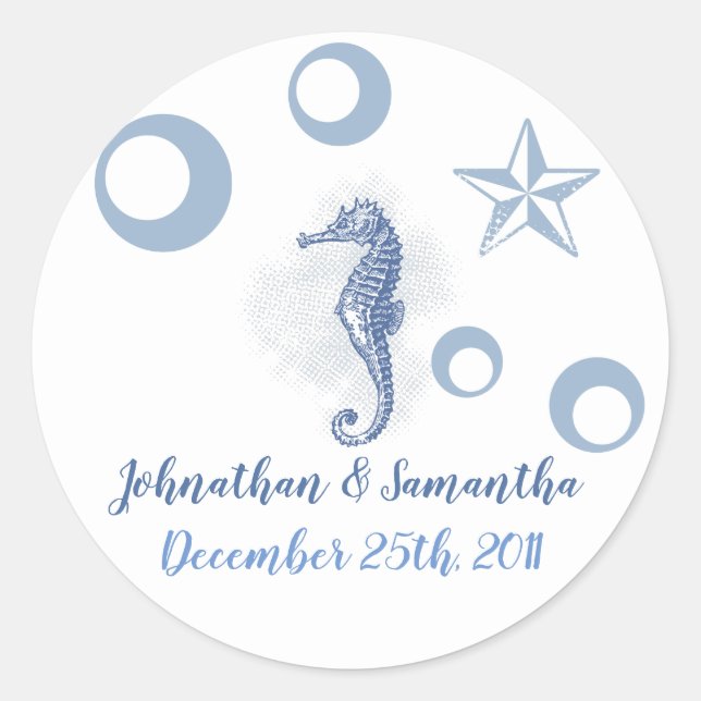 6 - 3" Gefallen Stickers Seepferd Sea Ocean Beach (Vorderseite)