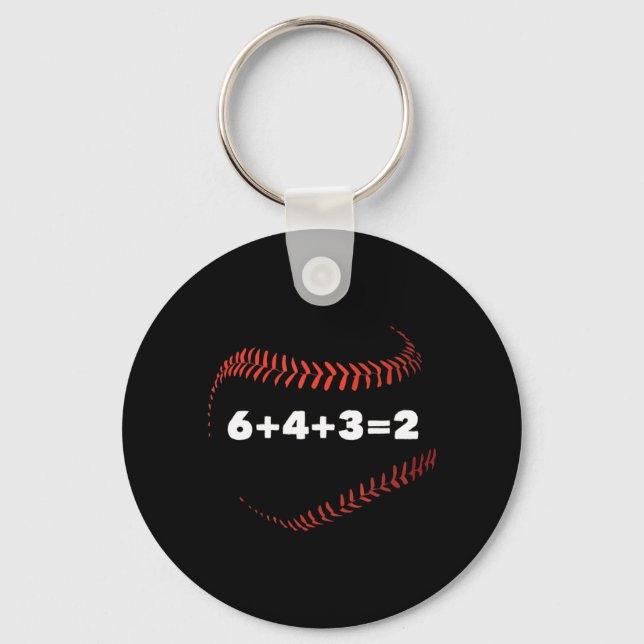 6+4+3=2 Baseball-Baseball-Geschenk für Baseball Schlüsselanhänger (Vorderseite)