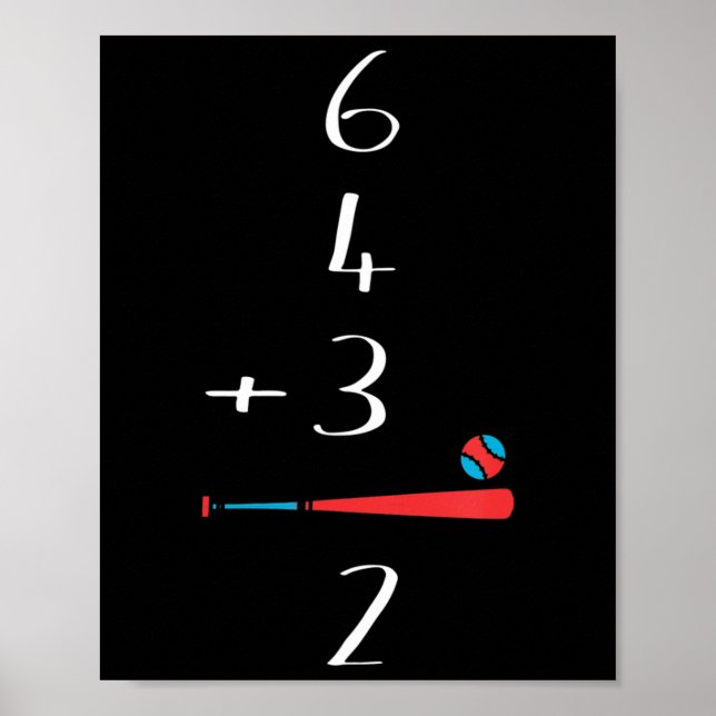 6 4 3 2 Baseball-Doppelspiel Poster (Vorne)