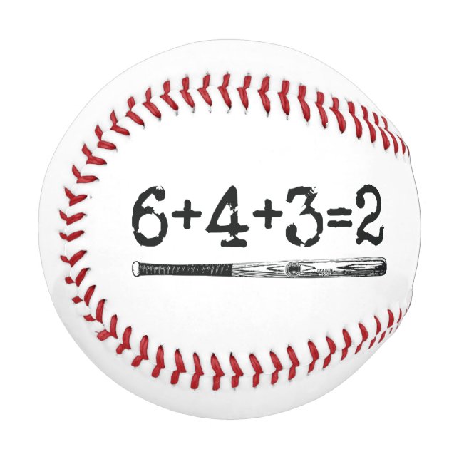 6+4+3=2 Baseball-Doppelspielzahl Baseman  Baseball (Vorderseite Links)