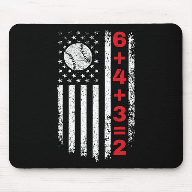 6+4+3=2 Double Play Sell Math Player American Flag Mousepad (Vorne)