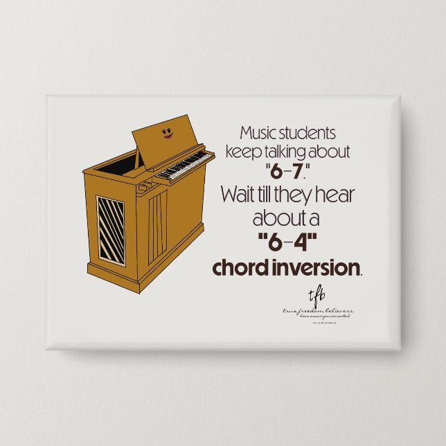 6-4 Akkordumkehrung SPECIAL Off-White Button (Vorderseite)