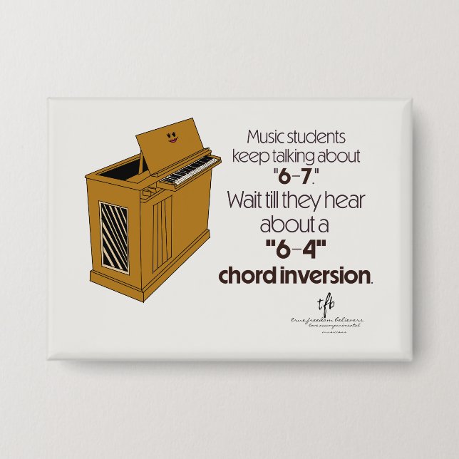 6-4 Chord Inversion SPECIAL Off-White Button (Vorderseite)