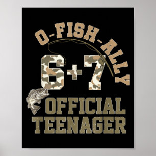 6+7 = 13-jährige Jungen Teenager offiziell 13 Poster