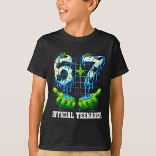 6+7 13-jähriger offizieller Teenager-Drip-Soccer 1 T-Shirt
