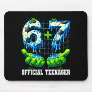 6+7 13-jähriger Teenager Drip Fußball 13. Geburtst Mousepad