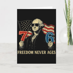 6-7 7-6 George Washington Freedom Design für Lehre Karte
