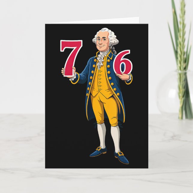 6 7 7 6 George Washington Sechs Sieben  Karte (Vorderseite)