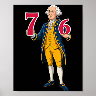 6 7 7 6 George Washington Sechs Sieben Poster