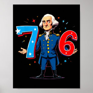 6-7 7-6 George Washington Sieben Sechs Lehrer Amer Poster