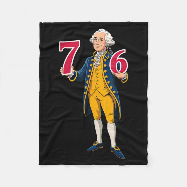 6 7 7 6 George Washington Six Seven  Fleecedecke (Vorderseite)