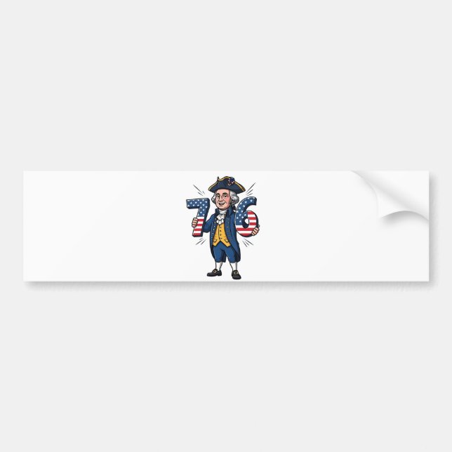 6-7-7-6 George Washington Six Seven Meme 67 Trend Autoaufkleber (Vorne)