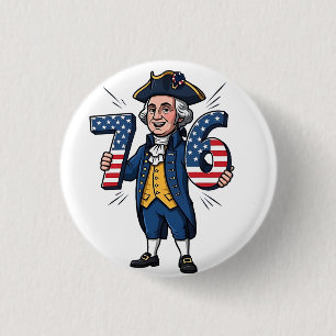 6-7-7-6 George Washington Six Seven Meme 67 Trend Button
