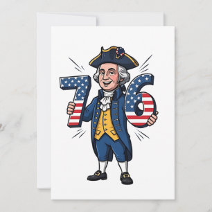 6-7-7-6 George Washington Six Seven Meme 67 Trend Dankeskarte
