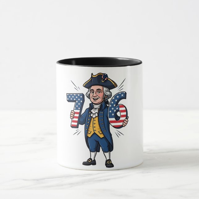 6-7-7-6 George Washington Six Seven Meme 67 Trend Tasse (Zentrum)