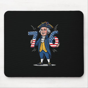 6-7 7-6 George Washington Six Seven Meme Gen Alpha Mousepad