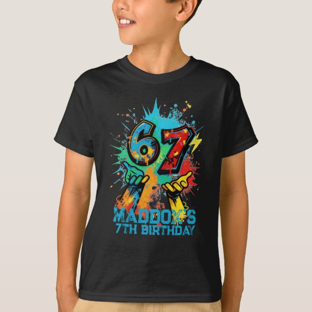 6-7 Birthday T-shirt Six Seven (Vorderseite)