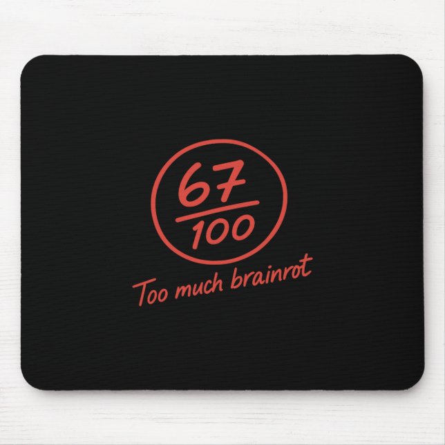 6 7 Brainrot Grundschullehrerin Meme Funny 67 6 Mousepad (Vorne)