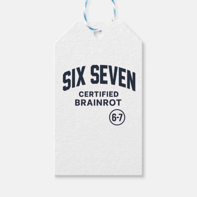 6 7 Certified Brain Rot Geschenkanhänger (Vorderseite)