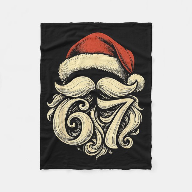 6 7 Christmas 67 Santa Six Seven Christmas Boys Te Fleecedecke (Vorderseite)