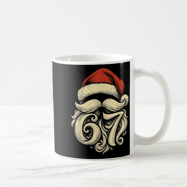 6 7 Christmas 67 Santa Six Seven Christmas Boys Te Kaffeetasse (Rechts)