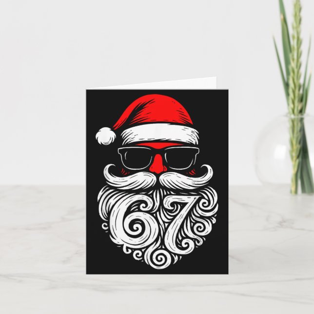 6 7 Christmas 67 Santa Six Seven Christmas Boys Te Karte (Vorderseite)