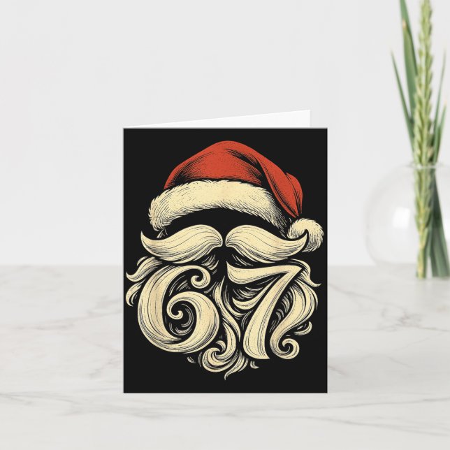6 7 Christmas 67 Santa Six Seven Christmas Boys Te Karte (Vorderseite)