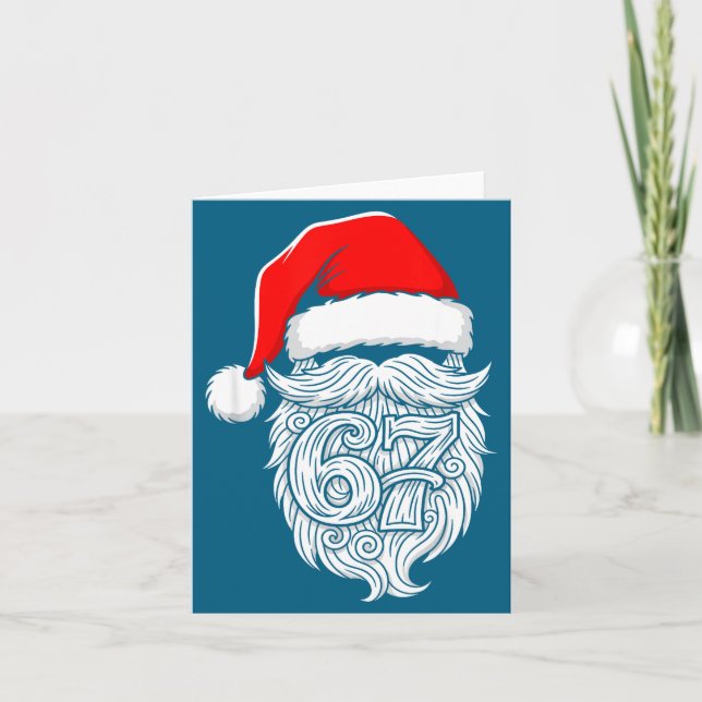 6 7 Christmas 67 Santa Six Seven Christmas Boys Te Karte (Vorderseite)