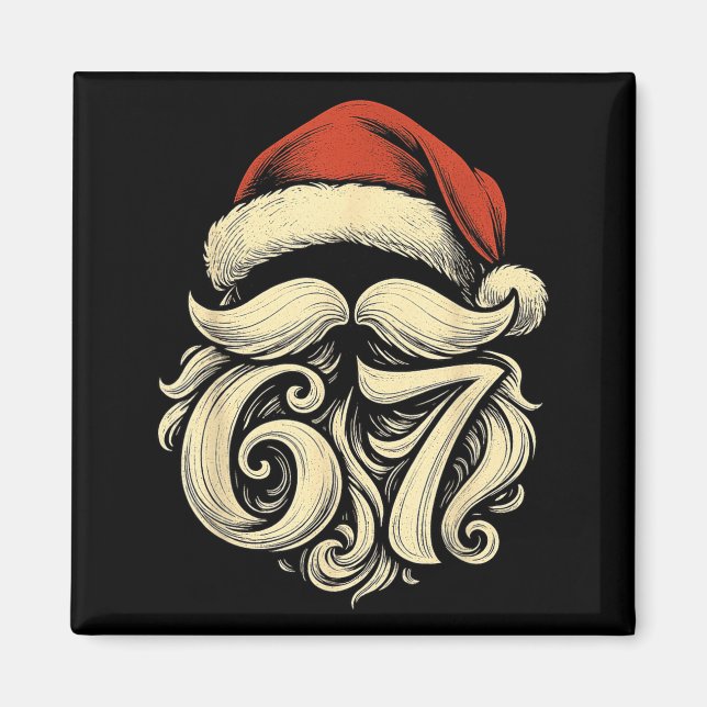 6 7 Christmas 67 Santa Six Seven Christmas Boys Te Magnet (Vorne)
