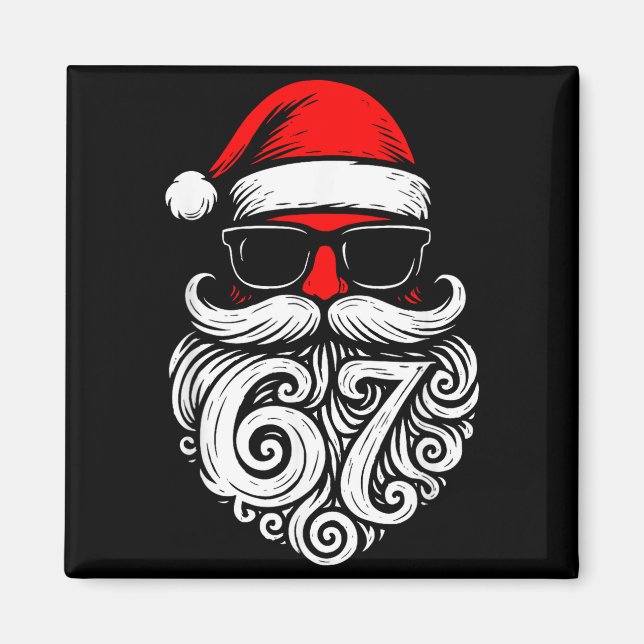 6 7 Christmas 67 Santa Six Seven Christmas Boys Te Magnet (Vorne)